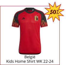België Kids Home Shirt WK 22-24 50%