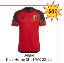 België Kids Home Shirt WK 22-24 50%