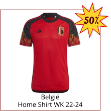 België Home Shirt WK 22-24 50%