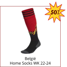België Home Socks WK 22-24 50%