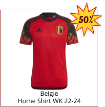 België Home Shirt WK 22-24 50%