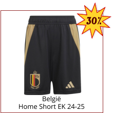 België Home Short EK 24-25 30%