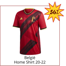 België Home Shirt 20-22 56%