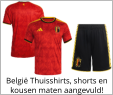 België Thuisshirts, shorts en kousen maten aangevuld!
