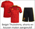 België Thuisshirts, shorts en kousen maten aangevuld!