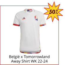België x Tomorrowland Away Shirt WK 22-24 50%