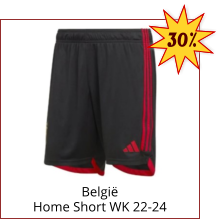 België Home Short WK 22-24 30%