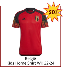 België Kids Home Shirt WK 22-24 50%
