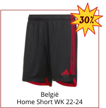 België Home Short WK 22-24 30%